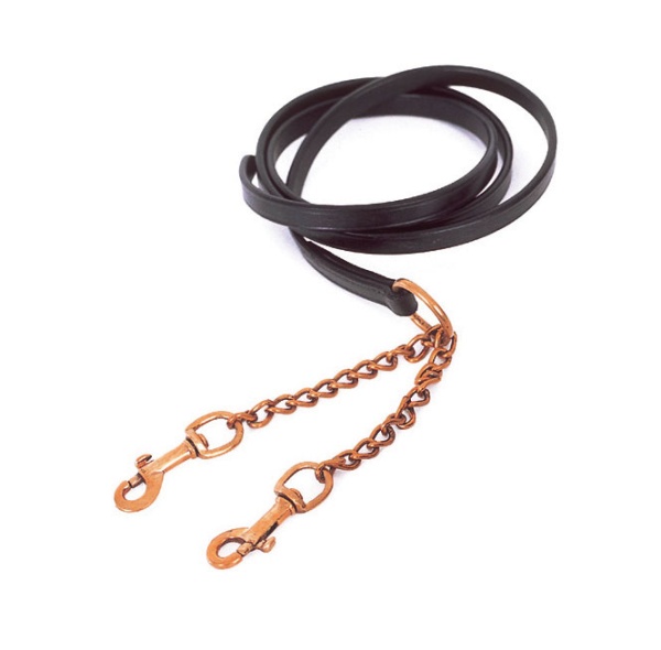 Windsor Equestrian Leather Lead And Twin Chain